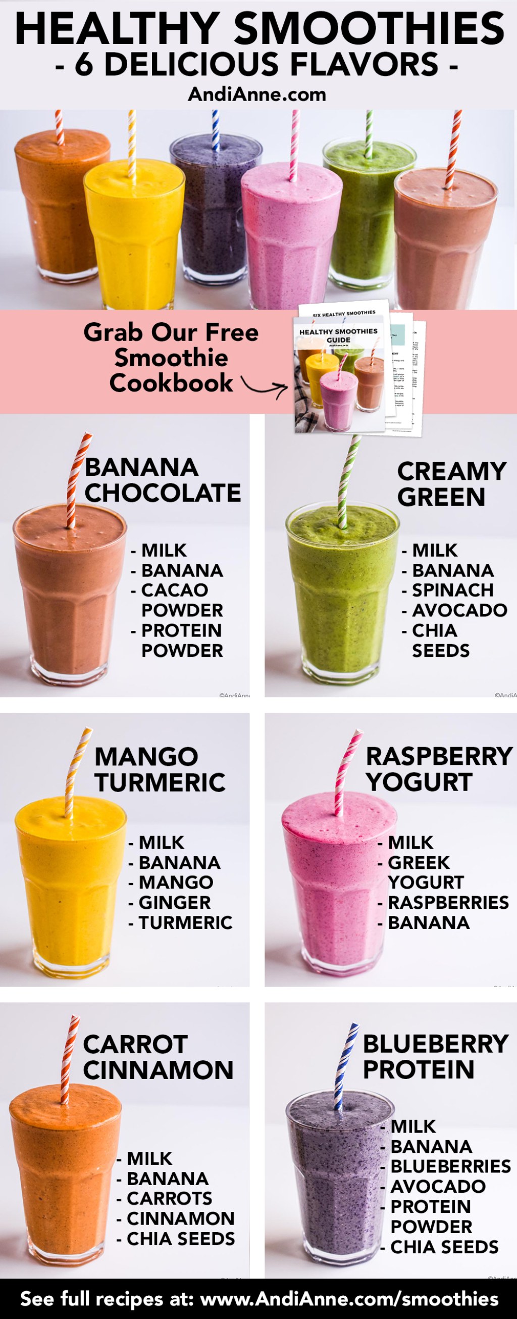 Picture of: Six Healthy Superfood Smoothies – Andi Anne